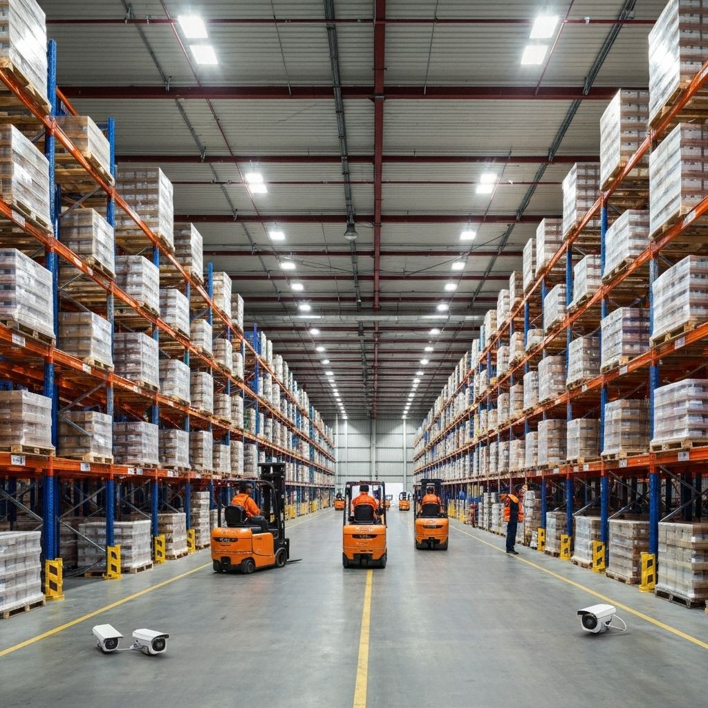 CCTV feed from Warehouse Section B
